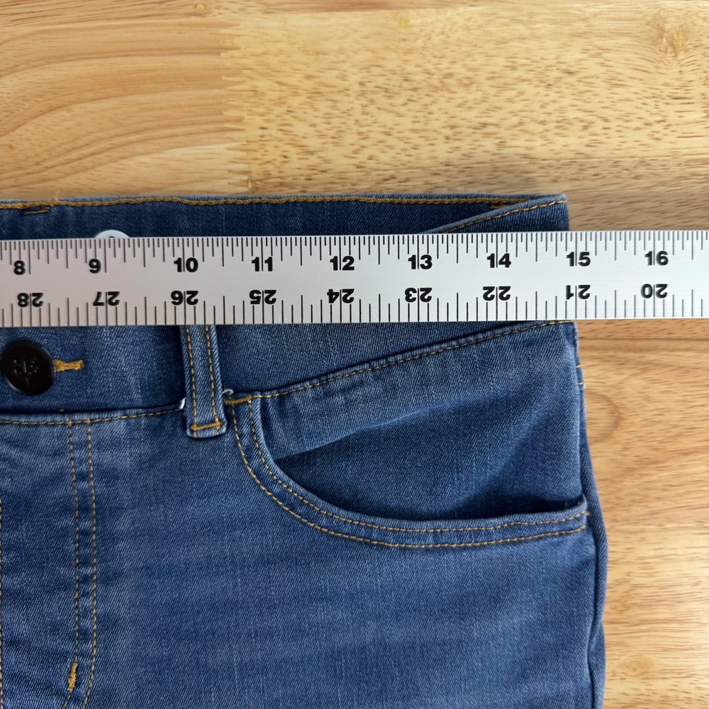 Betabrand Womens Small Petite Blue Yoga Stretch Denim Straight Leg Jeans Pants - Picture 7 of 9